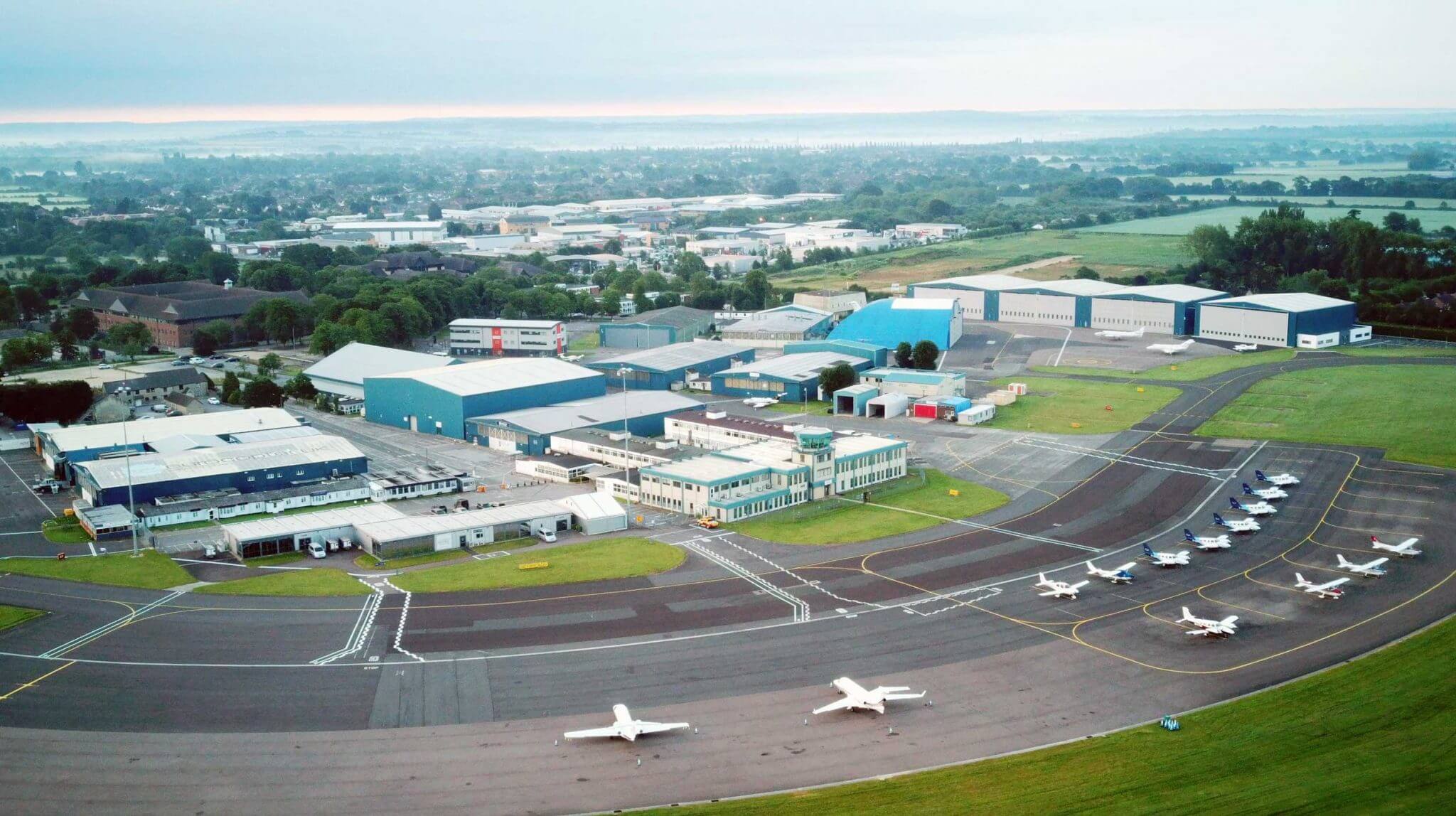 London Oxford Airport aerial view