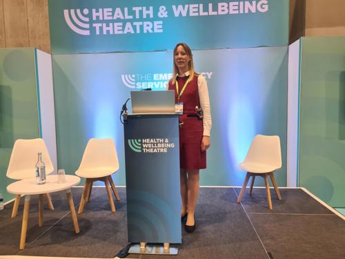Pippa Steele in the Health and Wellbeing Theatre
