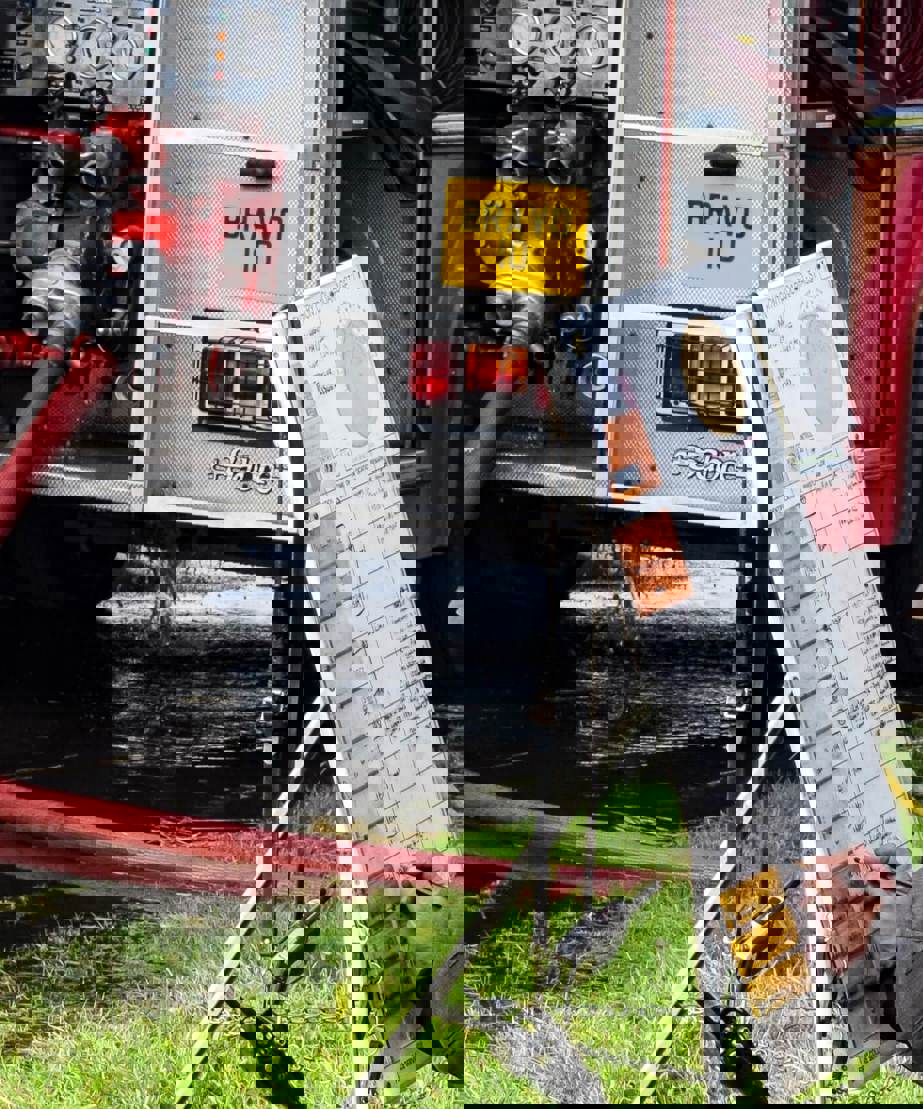 Back of fire truck