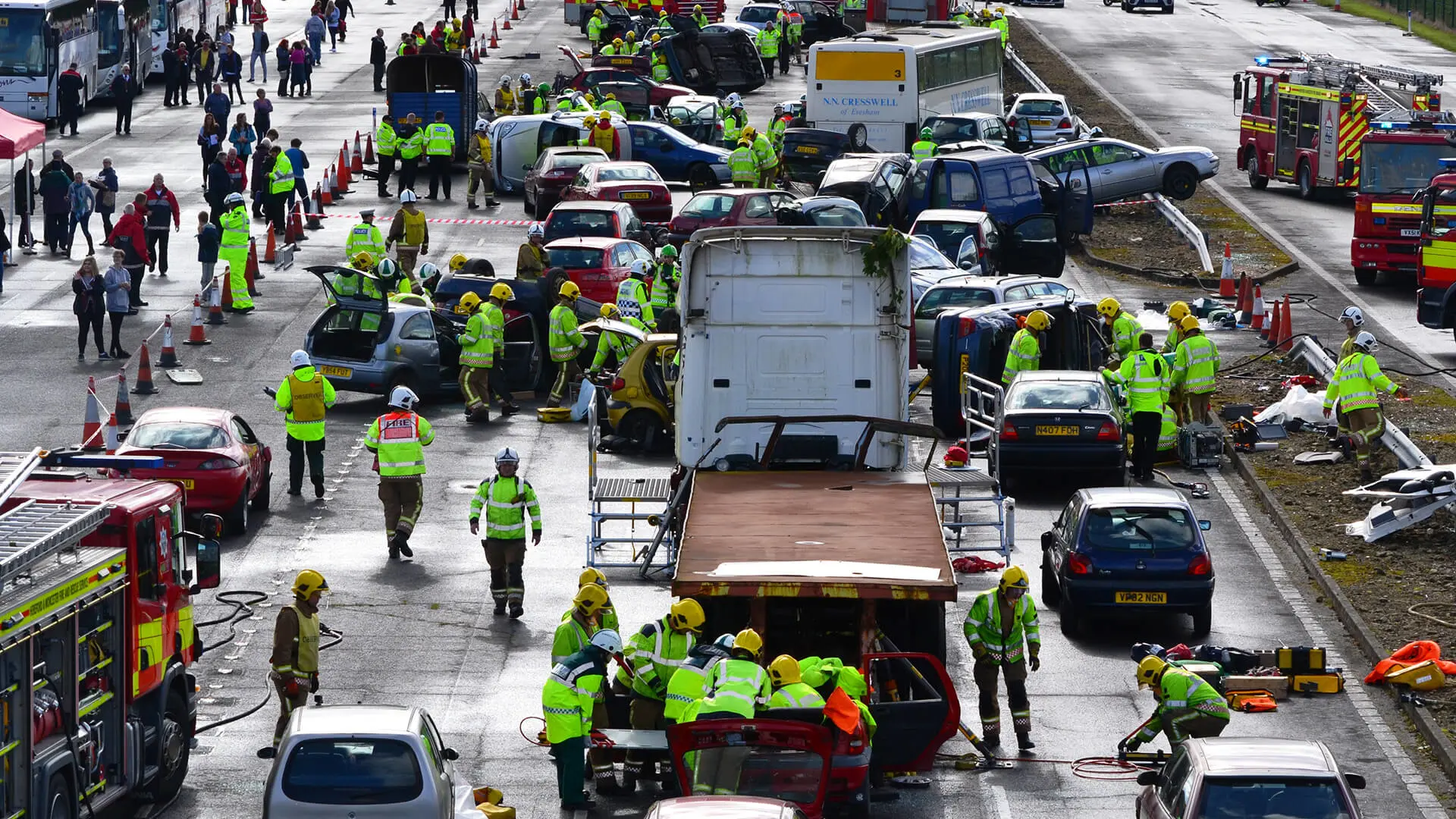 Traffic accident scene