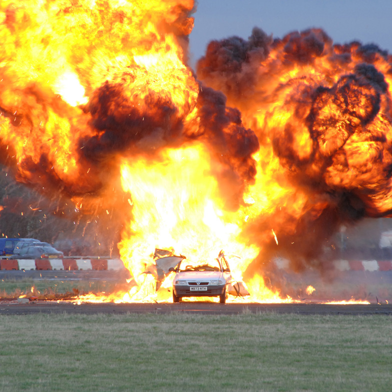 Car bomb fire training