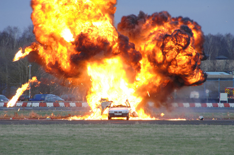 Car bomb fire training
