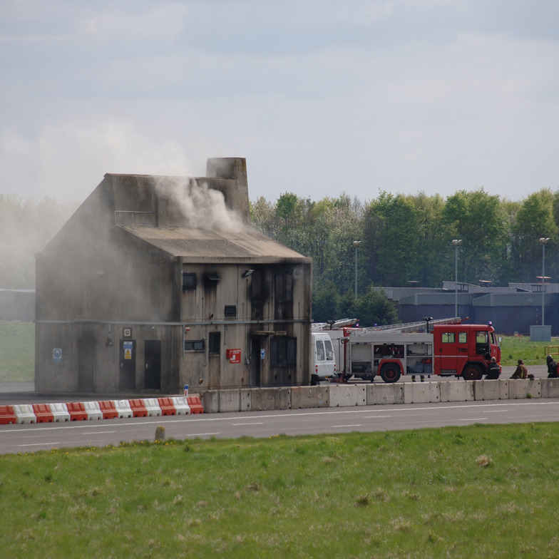 Domestic fire training building